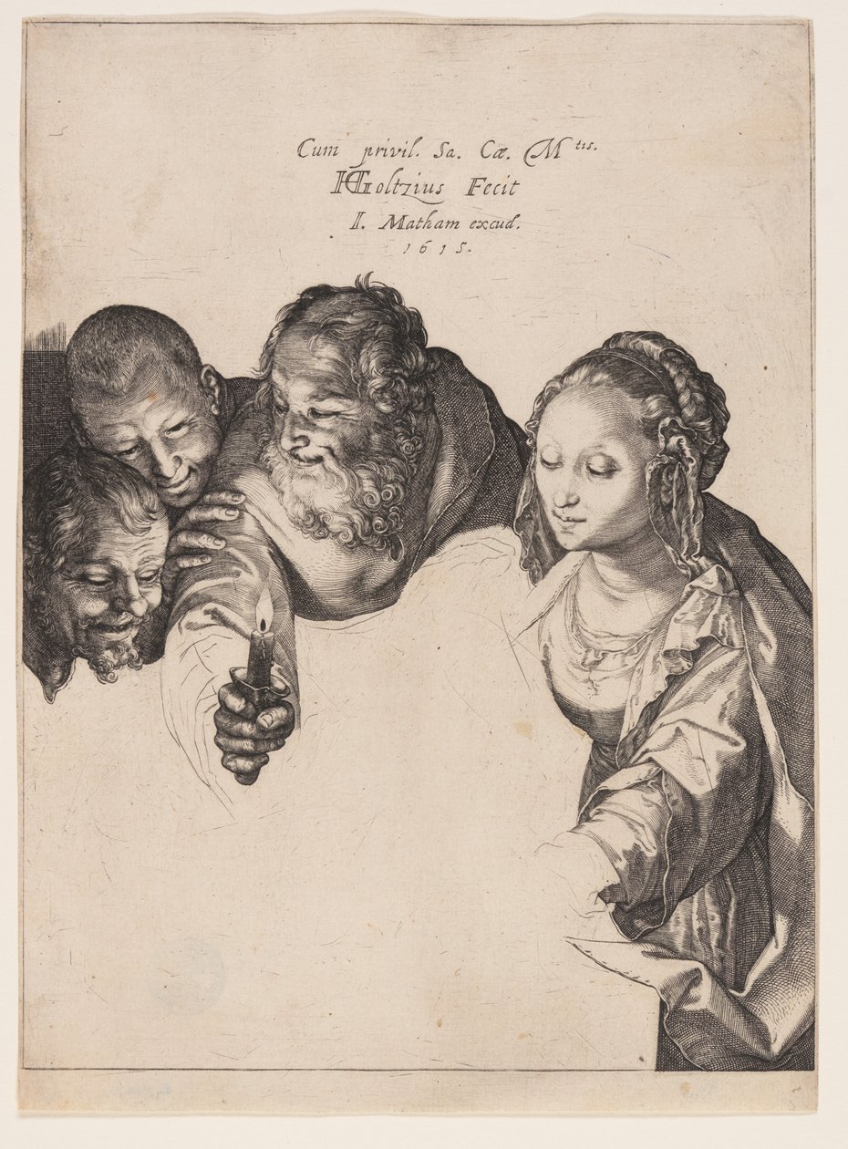 Adoracja pasterzy autorstwa Hendrick Goltzius