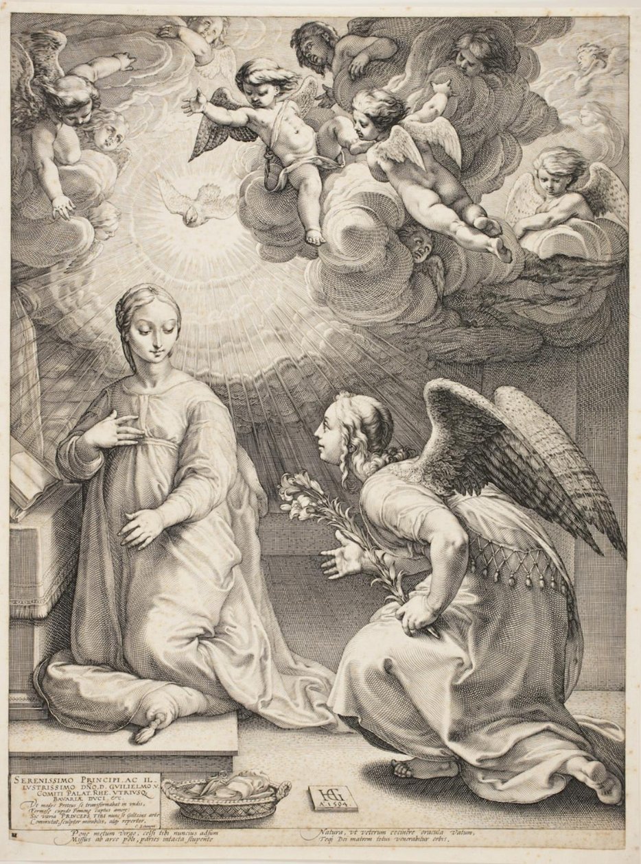 Zwiastowanie autorstwa Hendrick Goltzius