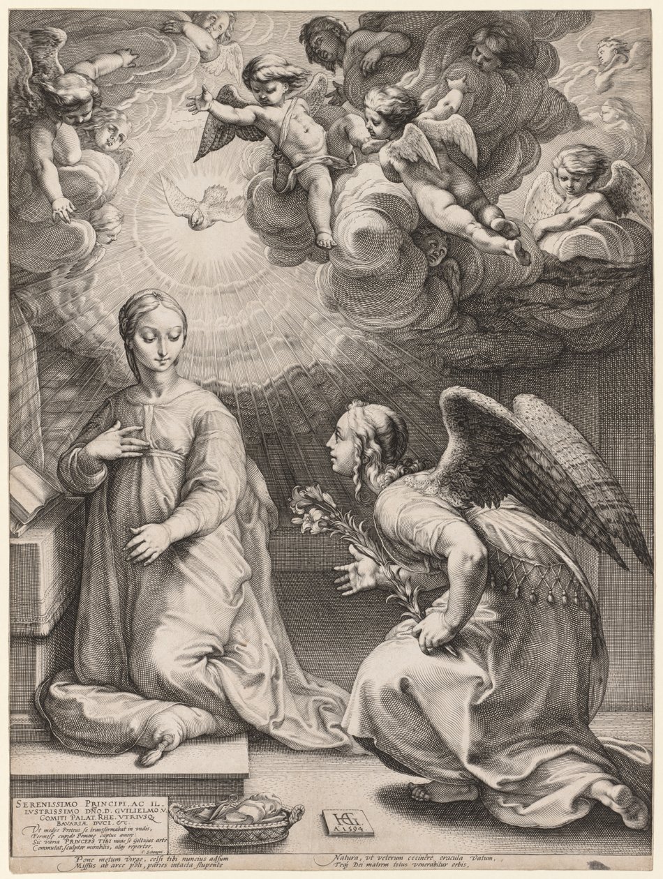 Zwiastowanie autorstwa Hendrick Goltzius