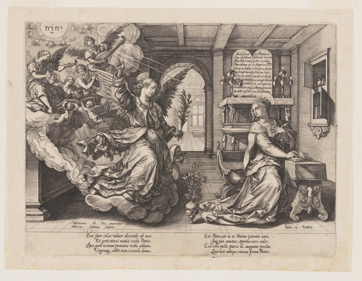 Zwiastowanie autorstwa Hendrick Goltzius