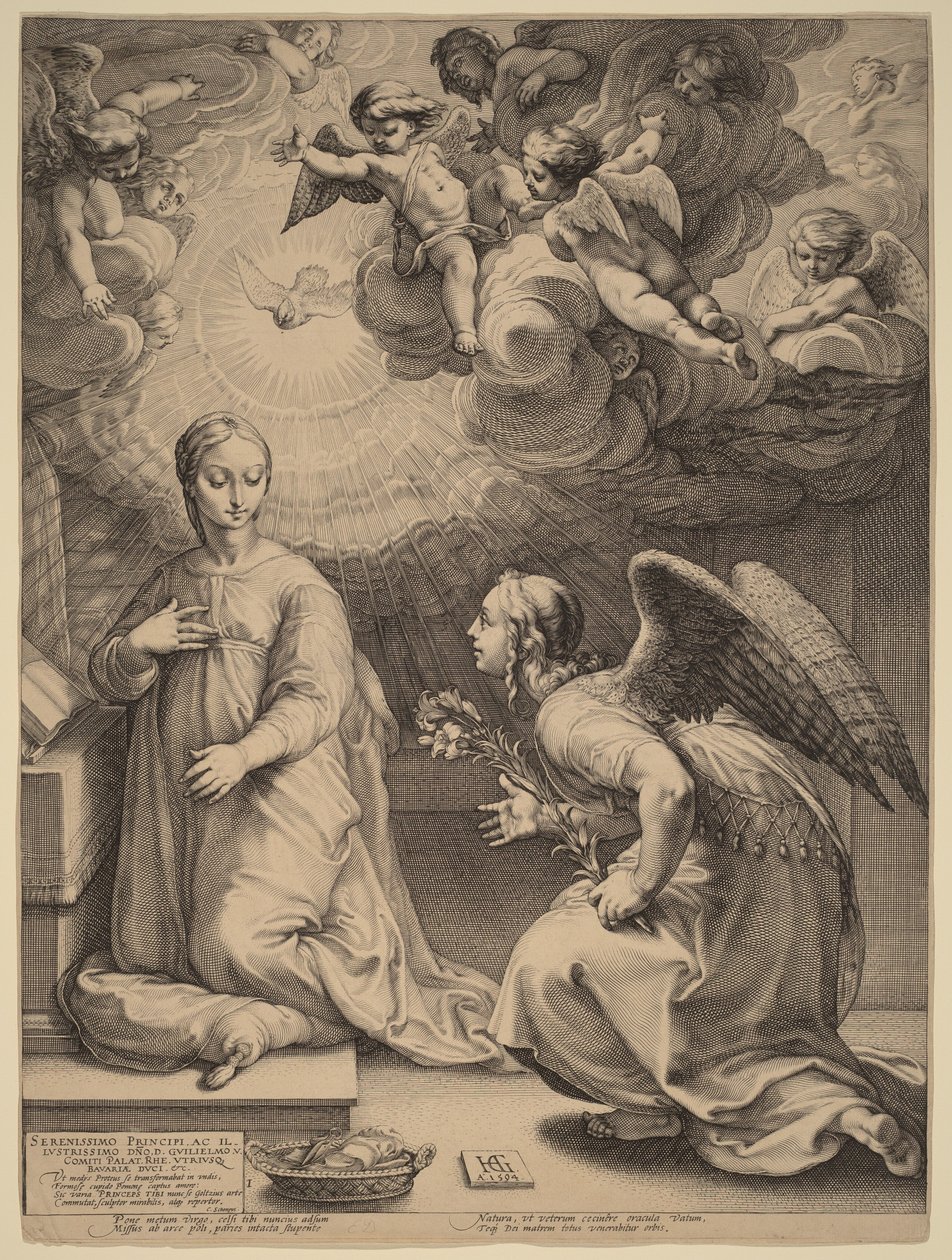 Zwiastowanie autorstwa Hendrick Goltzius