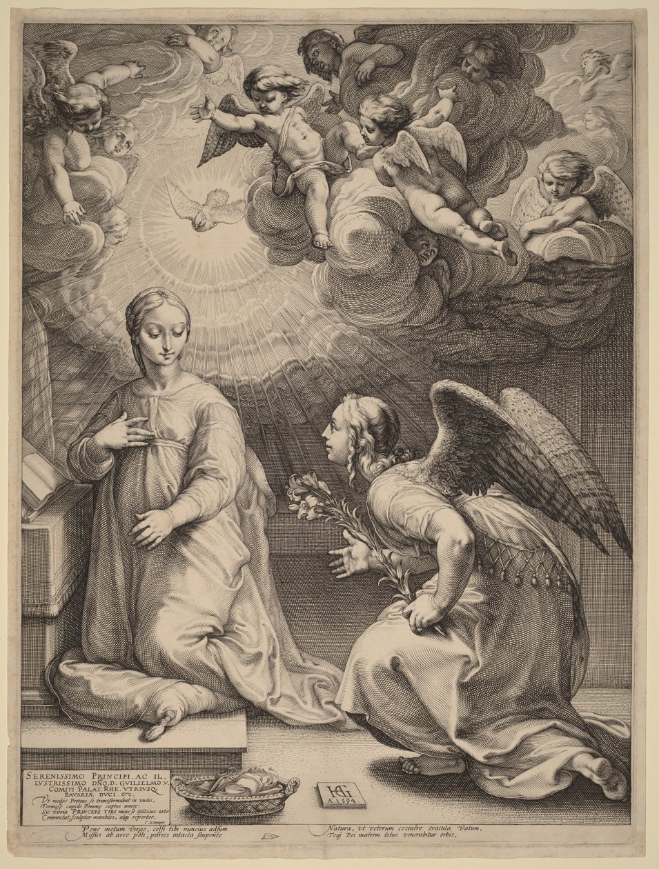 Zwiastowanie autorstwa Hendrick Goltzius