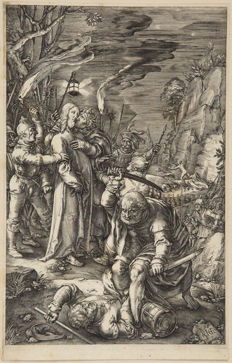 Zdrada Chrystusa autorstwa Hendrick Goltzius