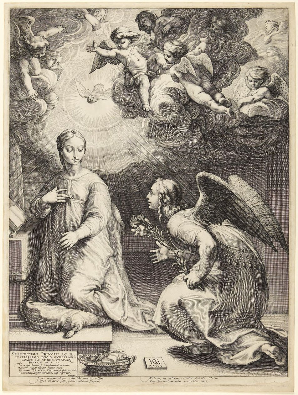 Narodziny i wczesne życie Chrystusa autorstwa Hendrick Goltzius