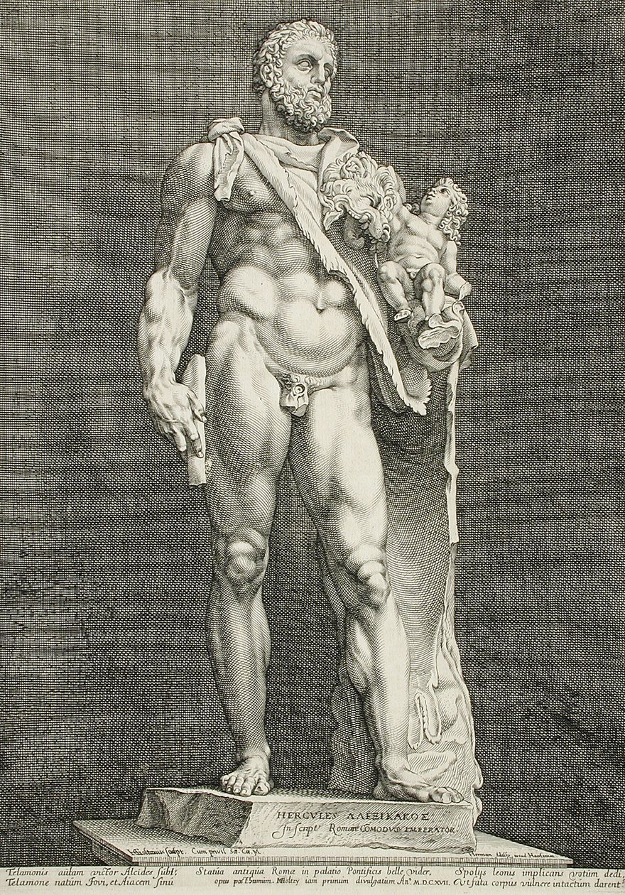 Cesarz Kommodus jako Herkules autorstwa Hendrick Goltzius