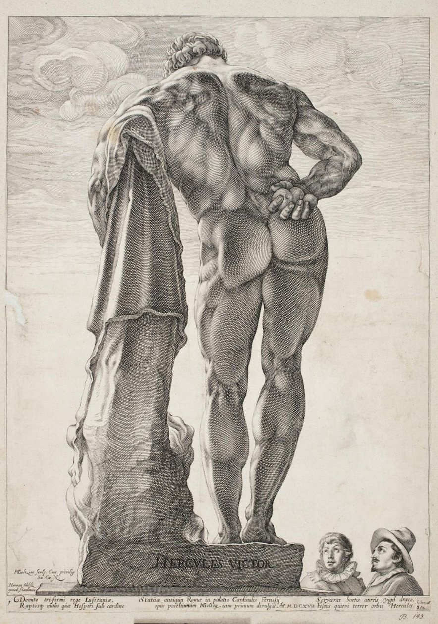 Herkules Farnese autorstwa Hendrick Goltzius