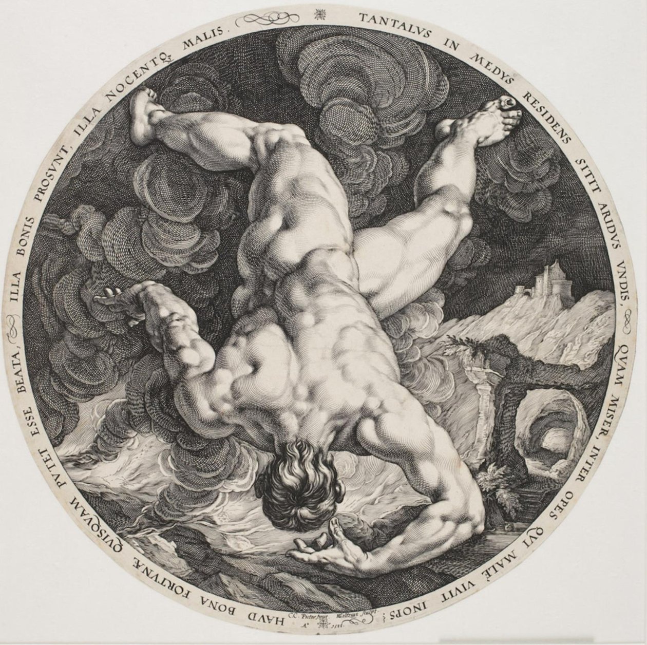 Cztery hańby - Tantalus autorstwa Hendrick Goltzius