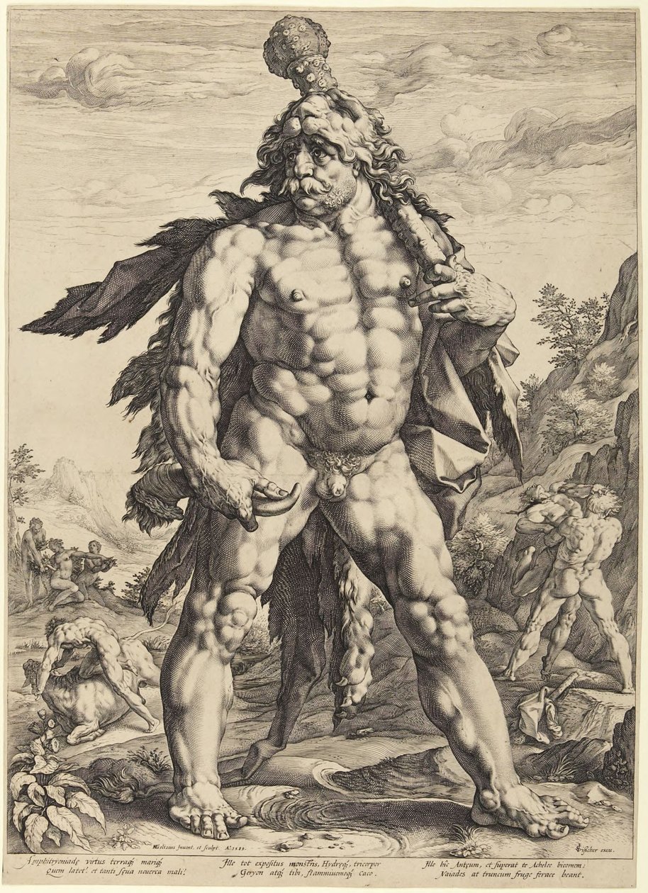 Wielki Herkules, czyli „Knollenman” autorstwa Hendrick Goltzius