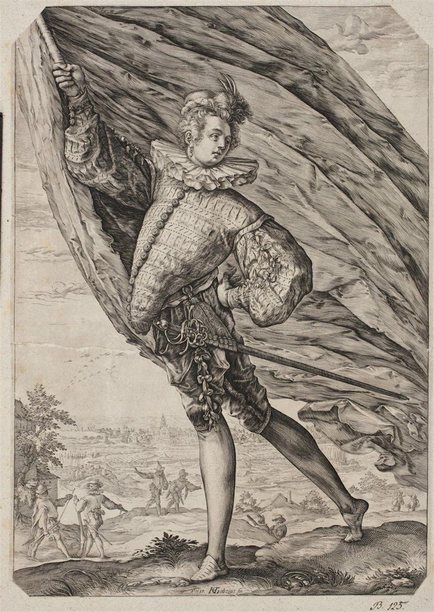 Wielki nosiciel sztandaru autorstwa Hendrick Goltzius