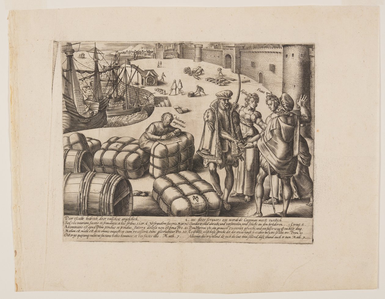Notariusz ignorant, z Litis Abusus (Nadużycia prawa) autorstwa Hendrick Goltzius