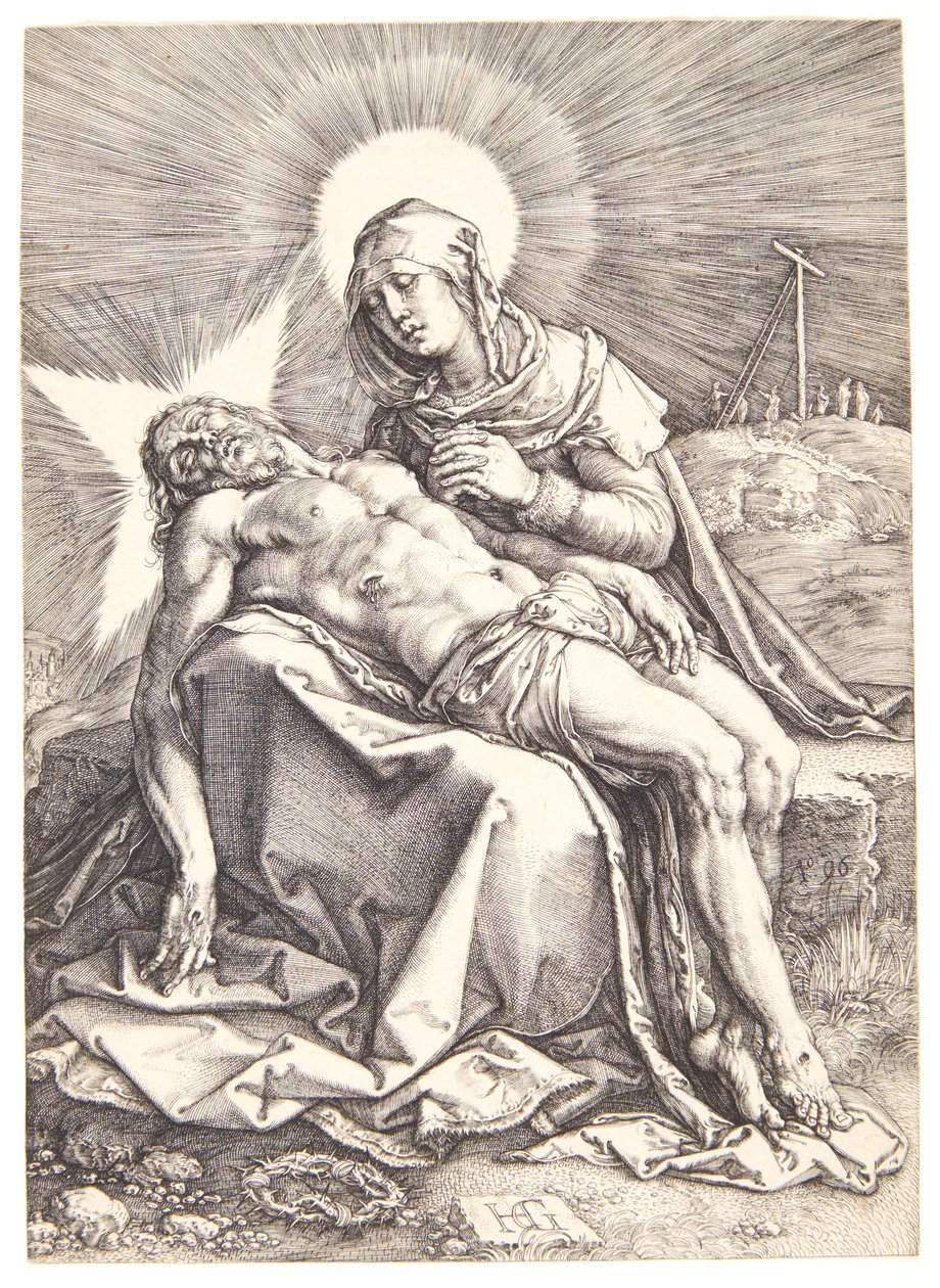Lamentacja Matki Boskiej autorstwa Hendrick Goltzius