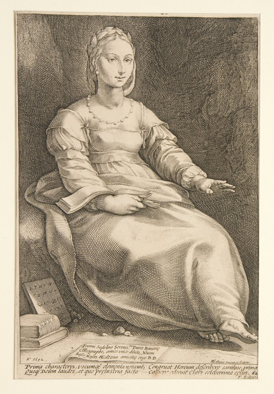 Dziewięć Muz: Calliope, nr 1 w serii 9 autorstwa Hendrick Goltzius