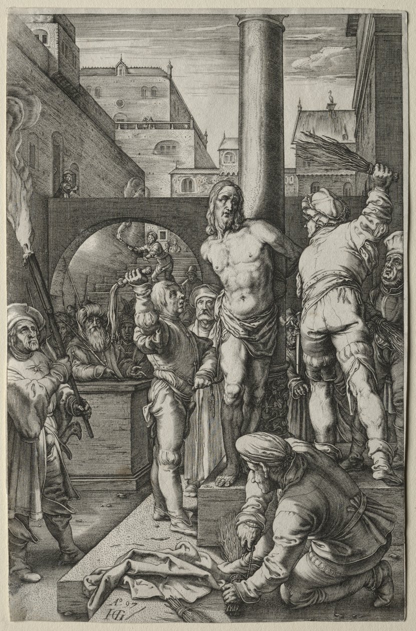 Pasja: Biczowanie autorstwa Hendrick Goltzius