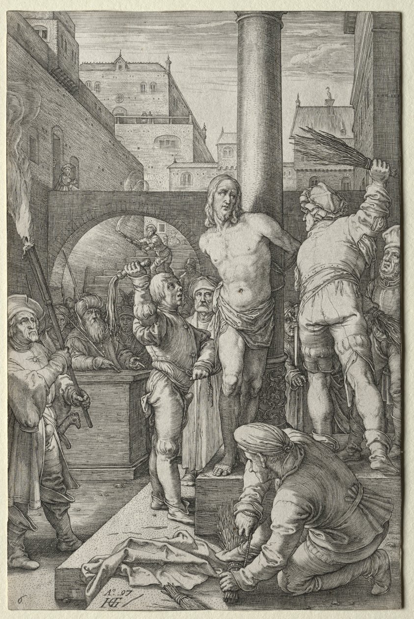 Pasja: Biczowanie autorstwa Hendrick Goltzius