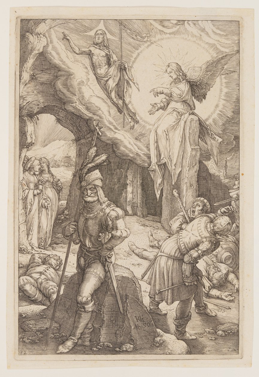 Zmartwychwstanie, z Pasji autorstwa Hendrick Goltzius