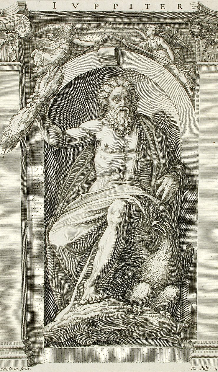 Seria antycznych bogów autorstwa Hendrick Goltzius