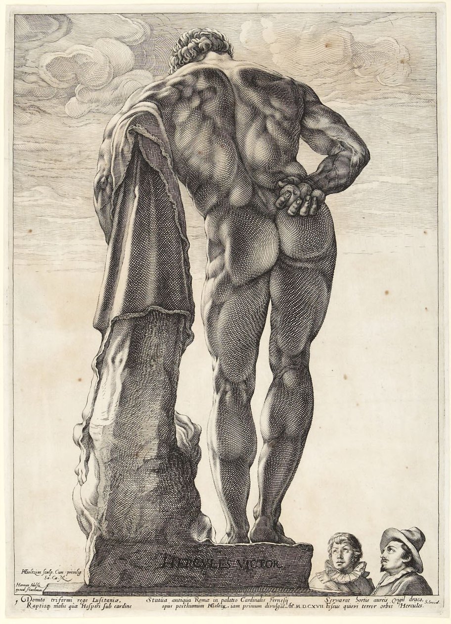 Trzy słynne rzeźby z epoki antyku autorstwa Hendrick Goltzius