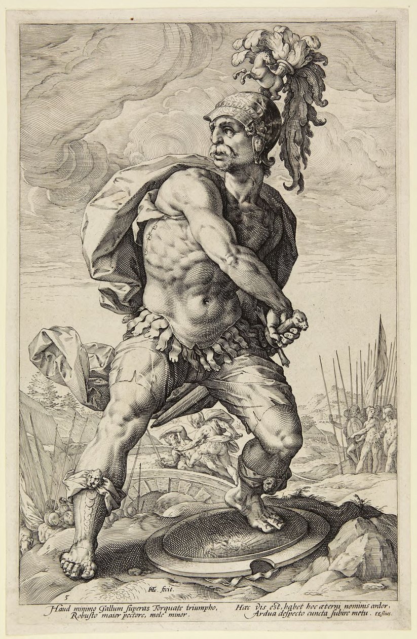 Tytus Manliusz Torkwatus autorstwa Hendrick Goltzius