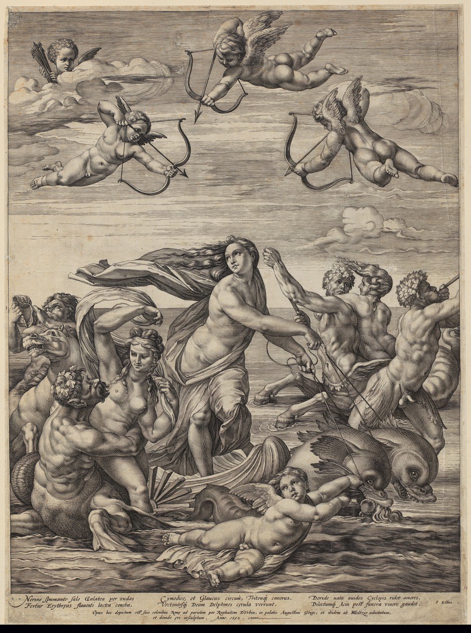 Triumf Galatei autorstwa Hendrick Goltzius