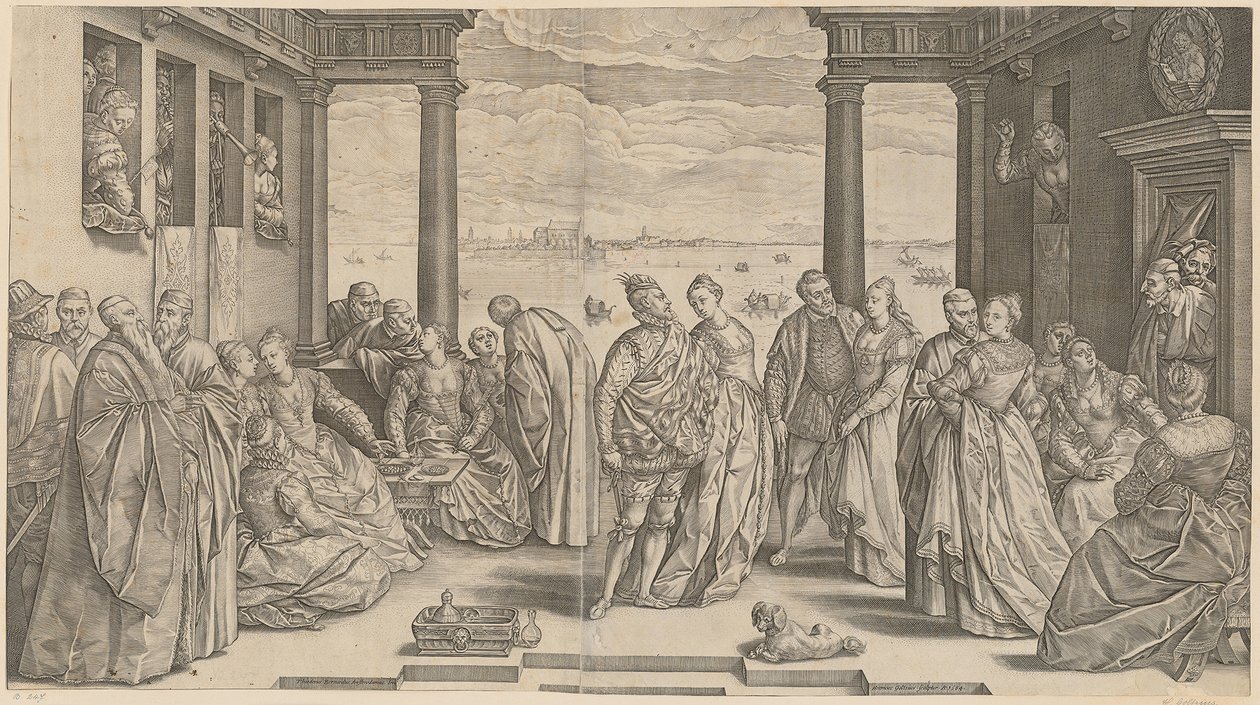 Ślub w stylu weneckim autorstwa Hendrick Goltzius