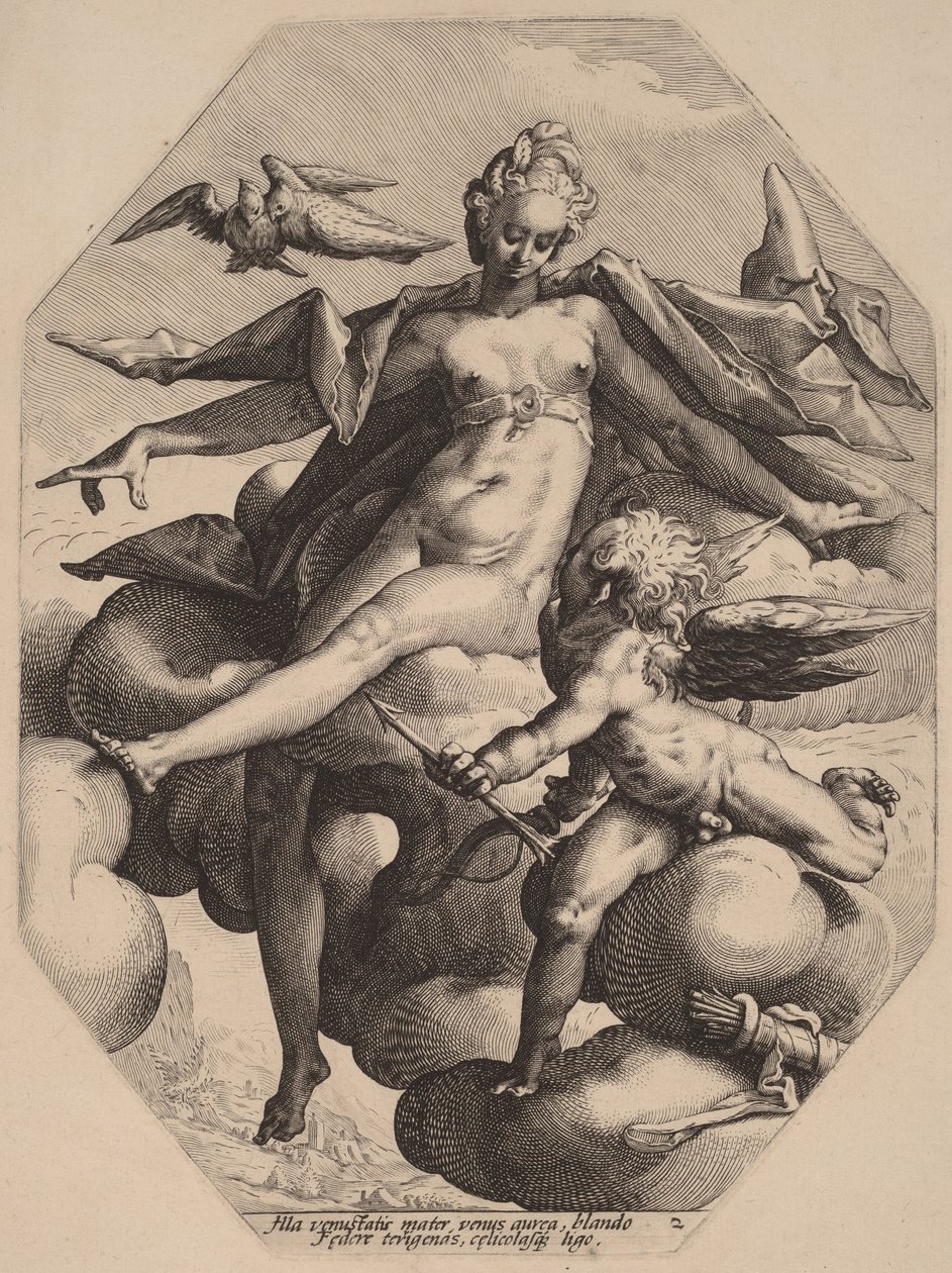 Wenus i Kupidyn autorstwa Hendrick Goltzius