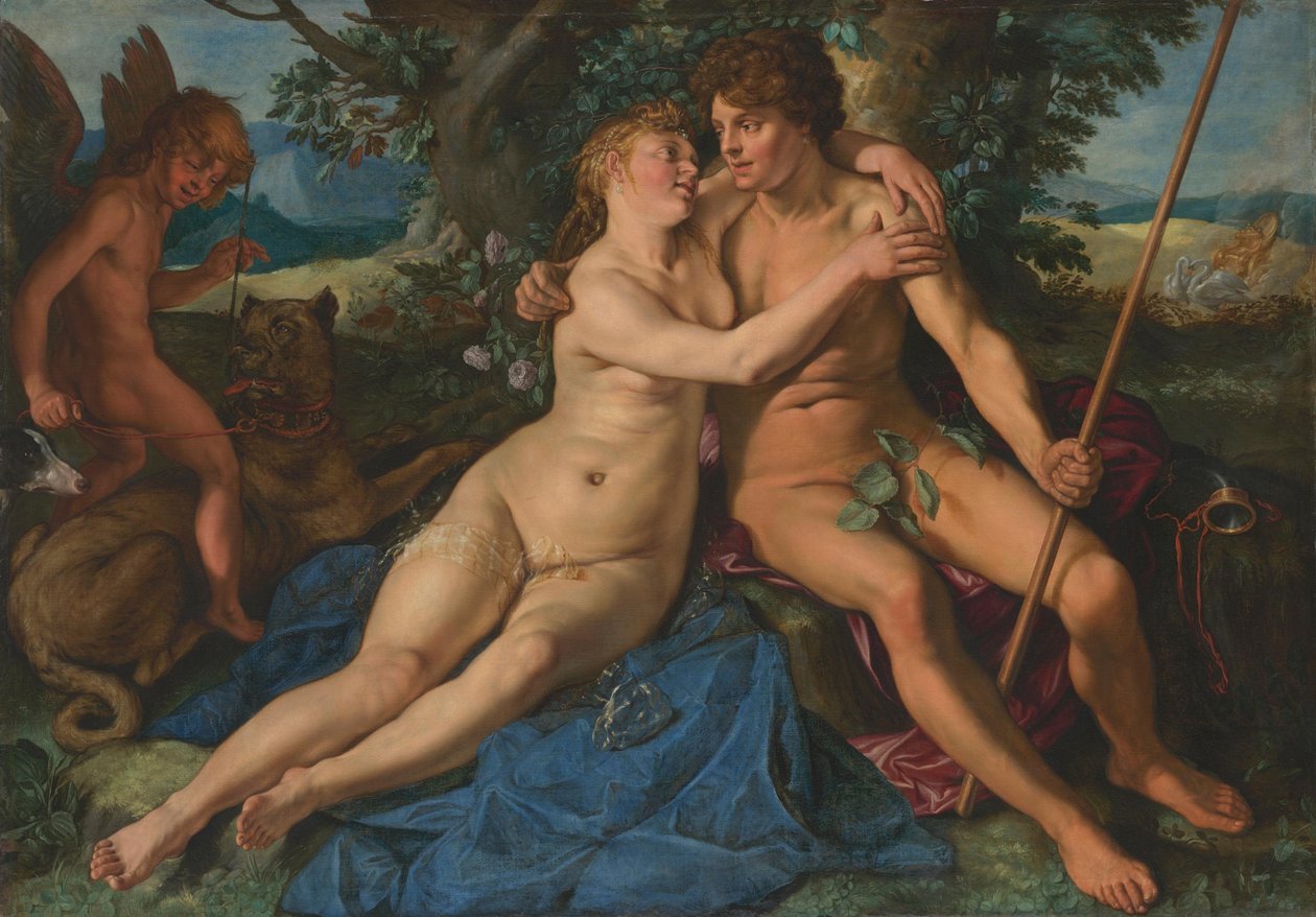 Wenus i Adonis autorstwa Hendrick Goltzius