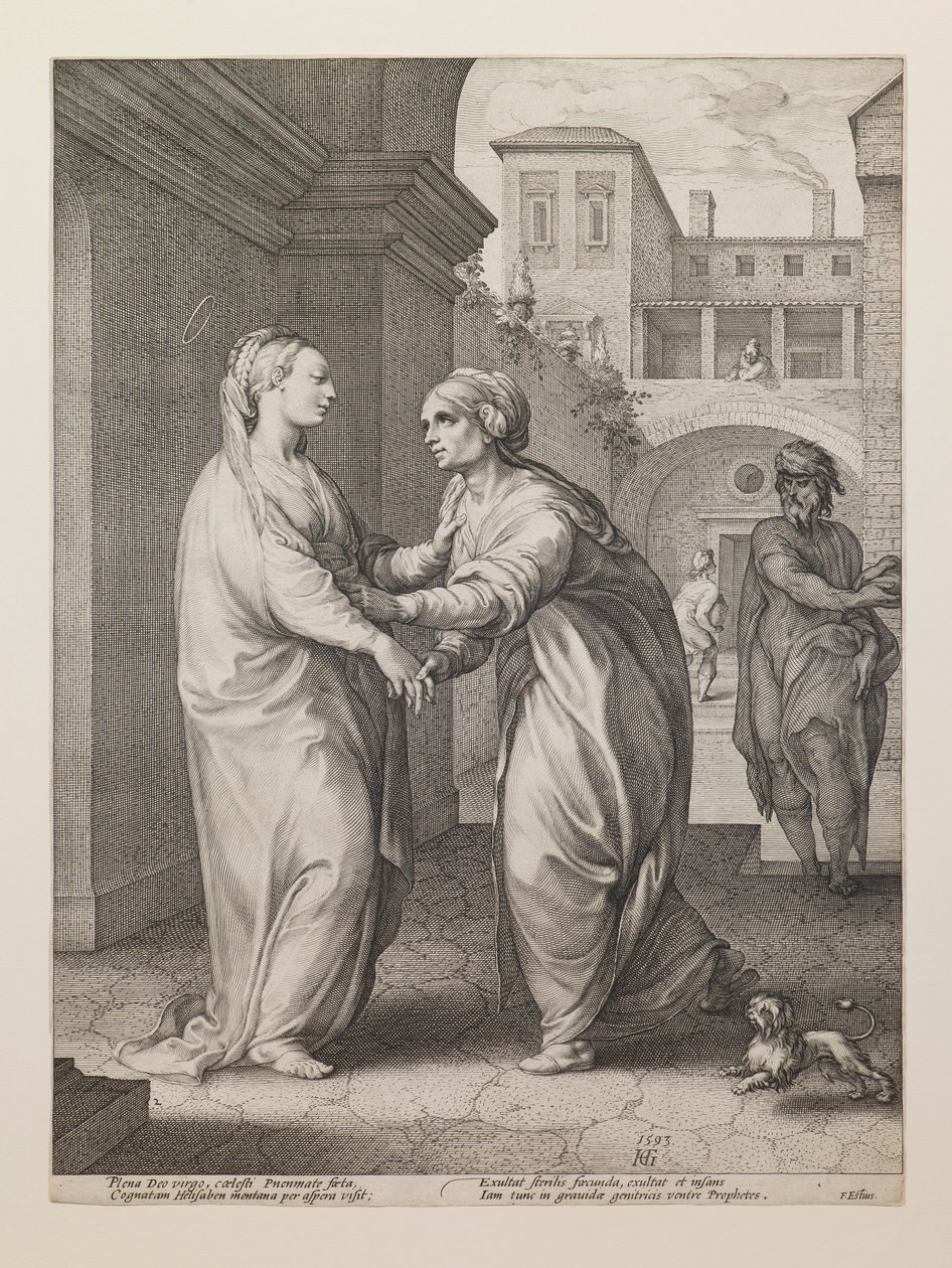 „Nawiedzenie”, z cyklu „Życie Najświętszej Maryi Panny” autorstwa Hendrick Goltzius