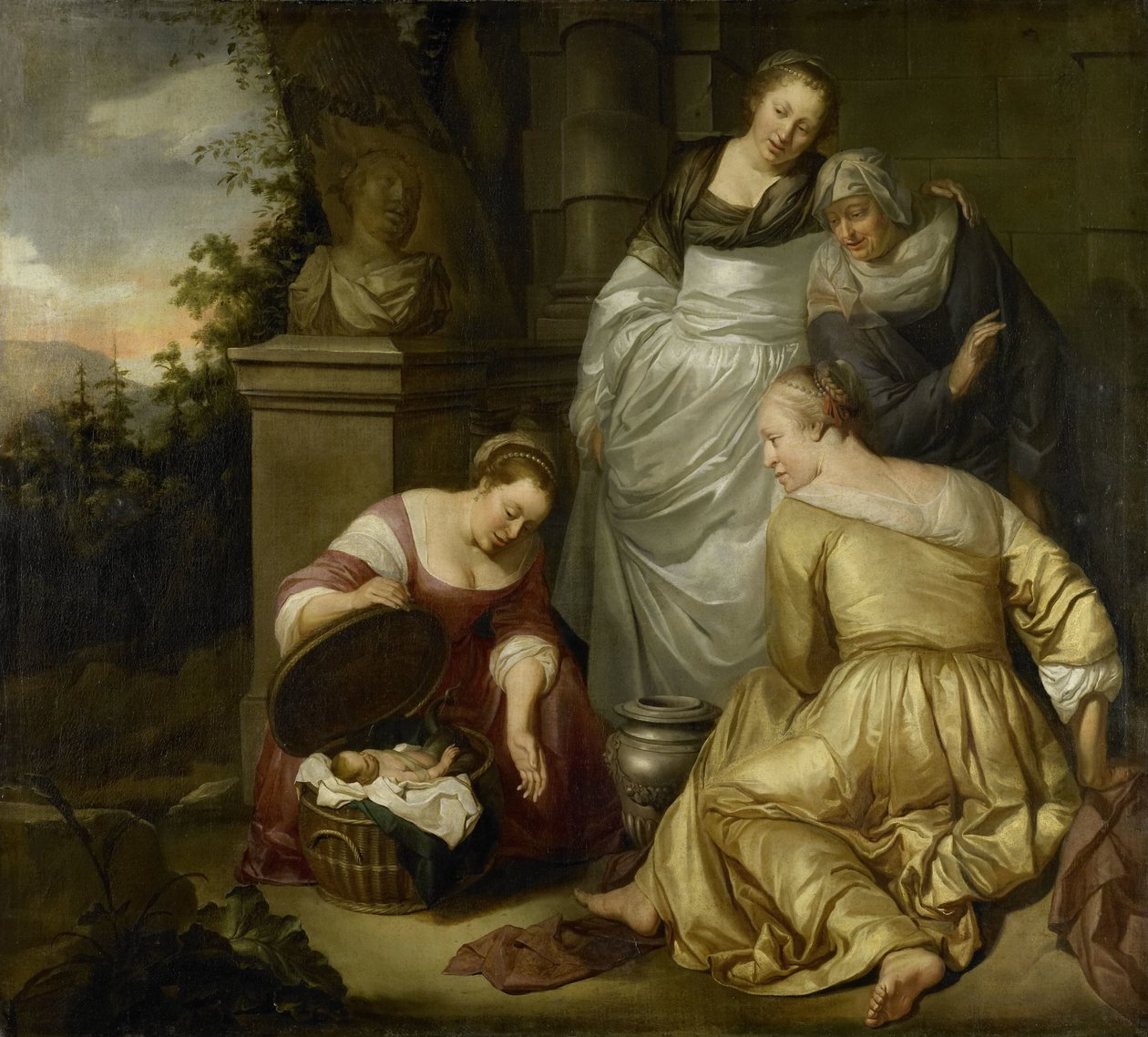 Erichthonius odnaleziony przez córki Cecrops autorstwa Hendrick Heerschop