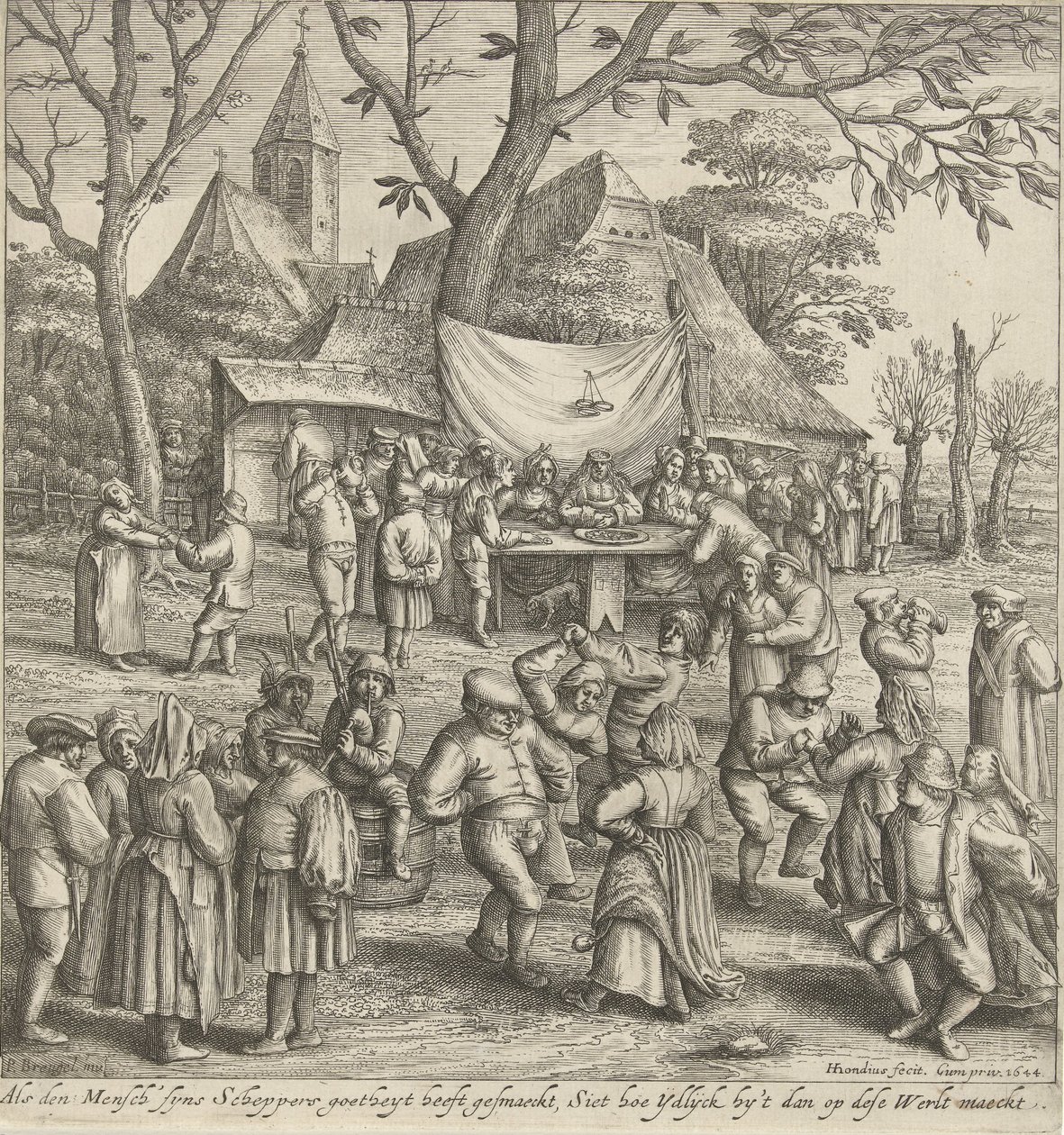 Ślub rolnika autorstwa Hendrick Hondius (I)