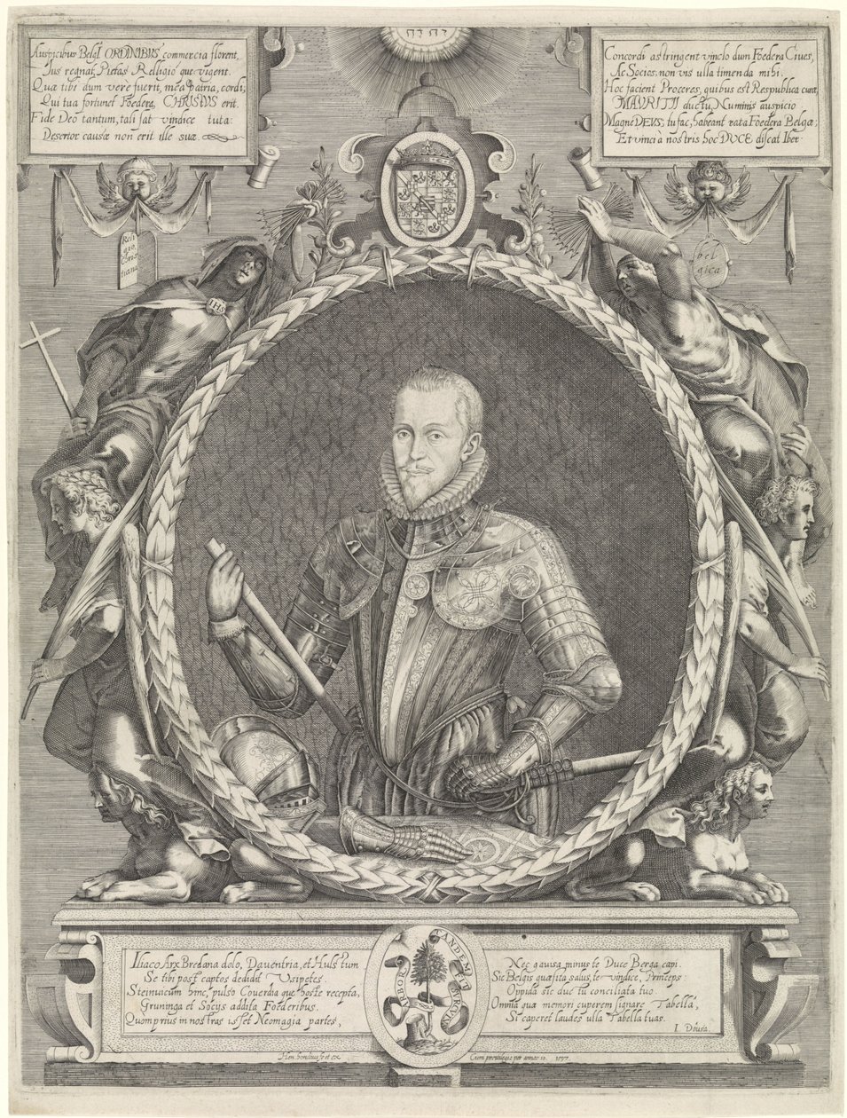 Portret Mauritsa, księcia Orange autorstwa Hendrick Hondius (I)