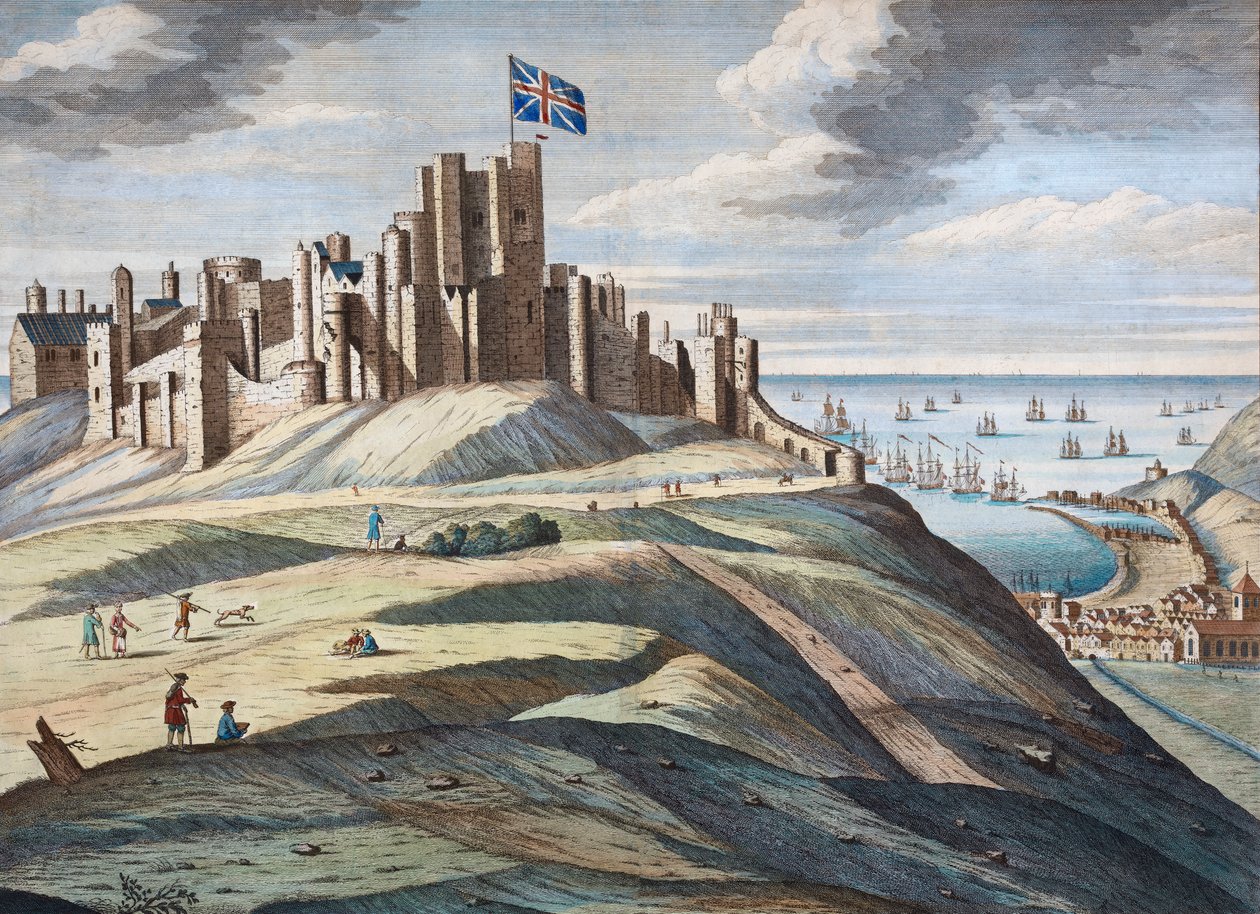 Zamek w Dover na początku XVIII wieku autorstwa Hendrick Hulsberg