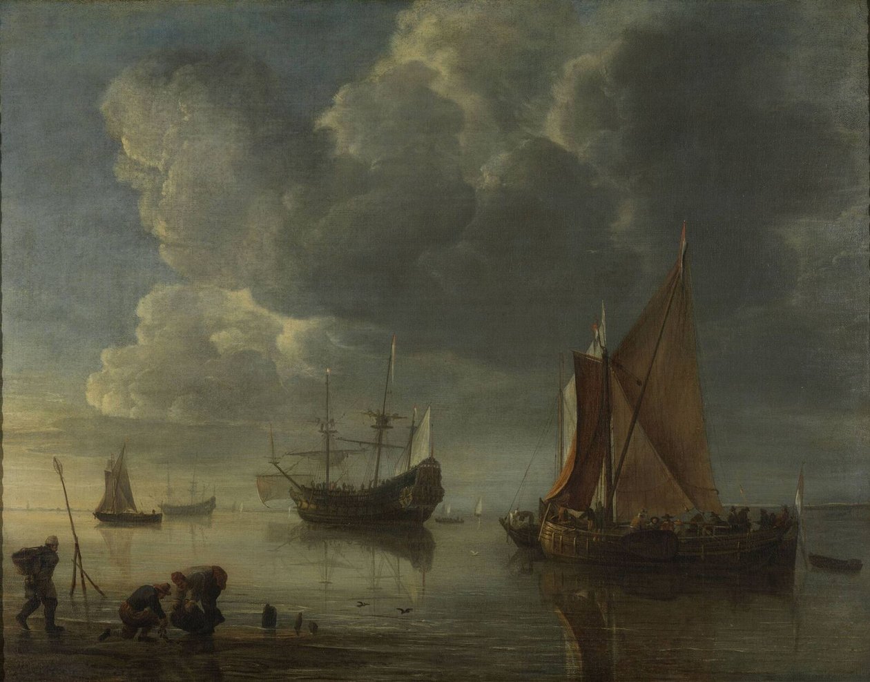 Spokojne morze, 1655-1657 autorstwa Hendrick Jacobsz. Dubbels