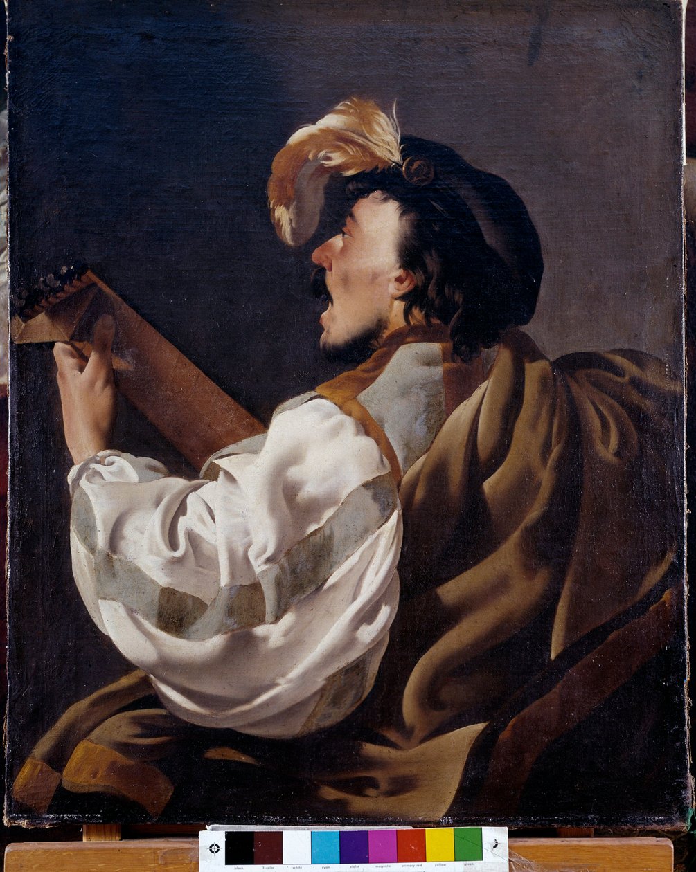 śpiewak akompaniujący sobie do lutni, mówi również lutnista Malarstwo Hendricka ter Brugghena (lub Terbrugghena autorstwa Hendrick ter Brugghen