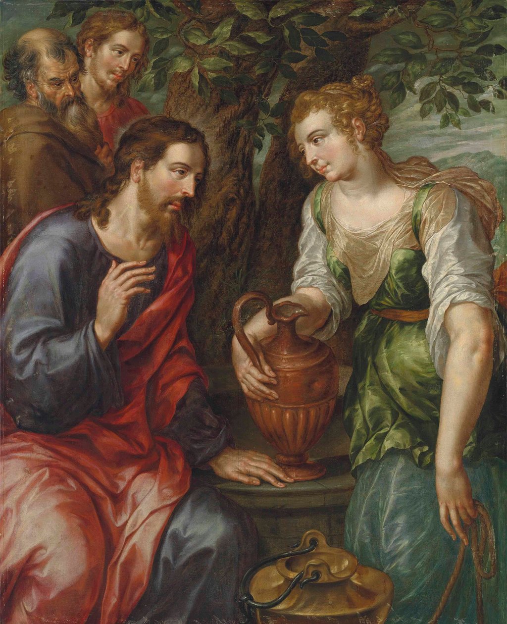 Chrystus i kobieta z Samarii autorstwa Hendrick de Clerck