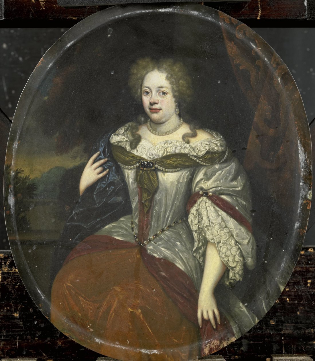 Portret Frouck, baronowa van Aylva, żona Hansa Willema van Aylvy po 1658 r. autorstwa Hendrick de Valk