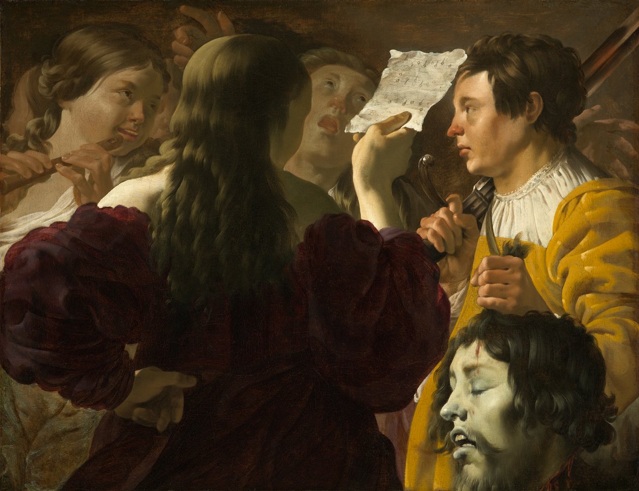 Dawid chwalony przez izraelskie kobiety autorstwa Hendrick ter Brugghen