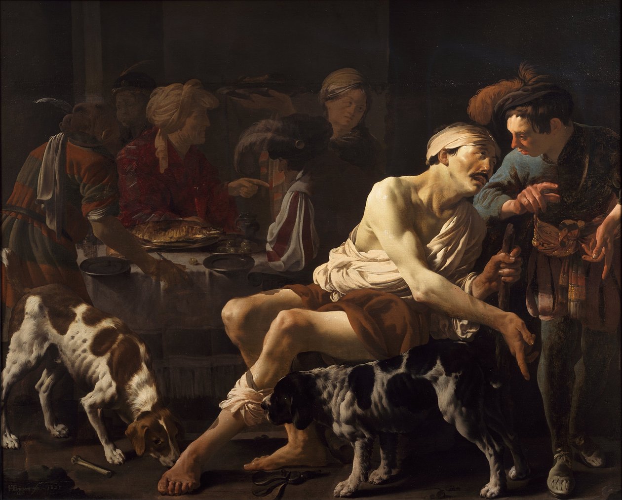Bogacz i biedny Łazarz autorstwa Hendrick ter Brugghen