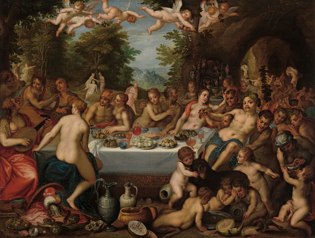 Święto Bogów – Ślub Bachusa i Ariadny (kopia po) autorstwa Hendrick van Balen der Ältere