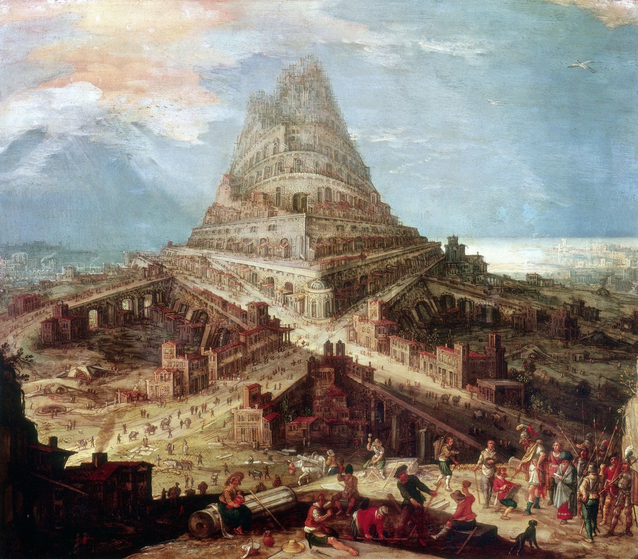 Budowa wieży Babel autorstwa Hendrick van Cleve