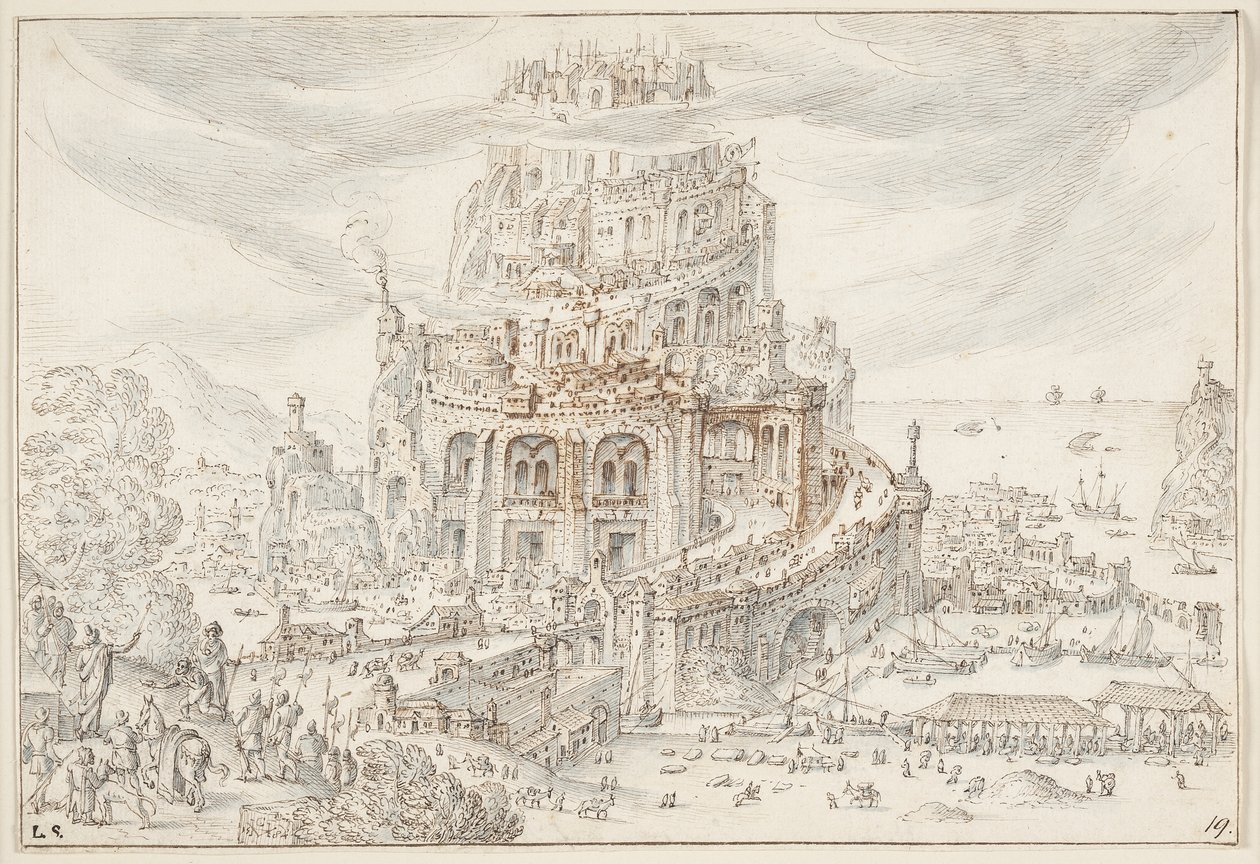 Wieża Babel autorstwa Hendrick van Cleve III