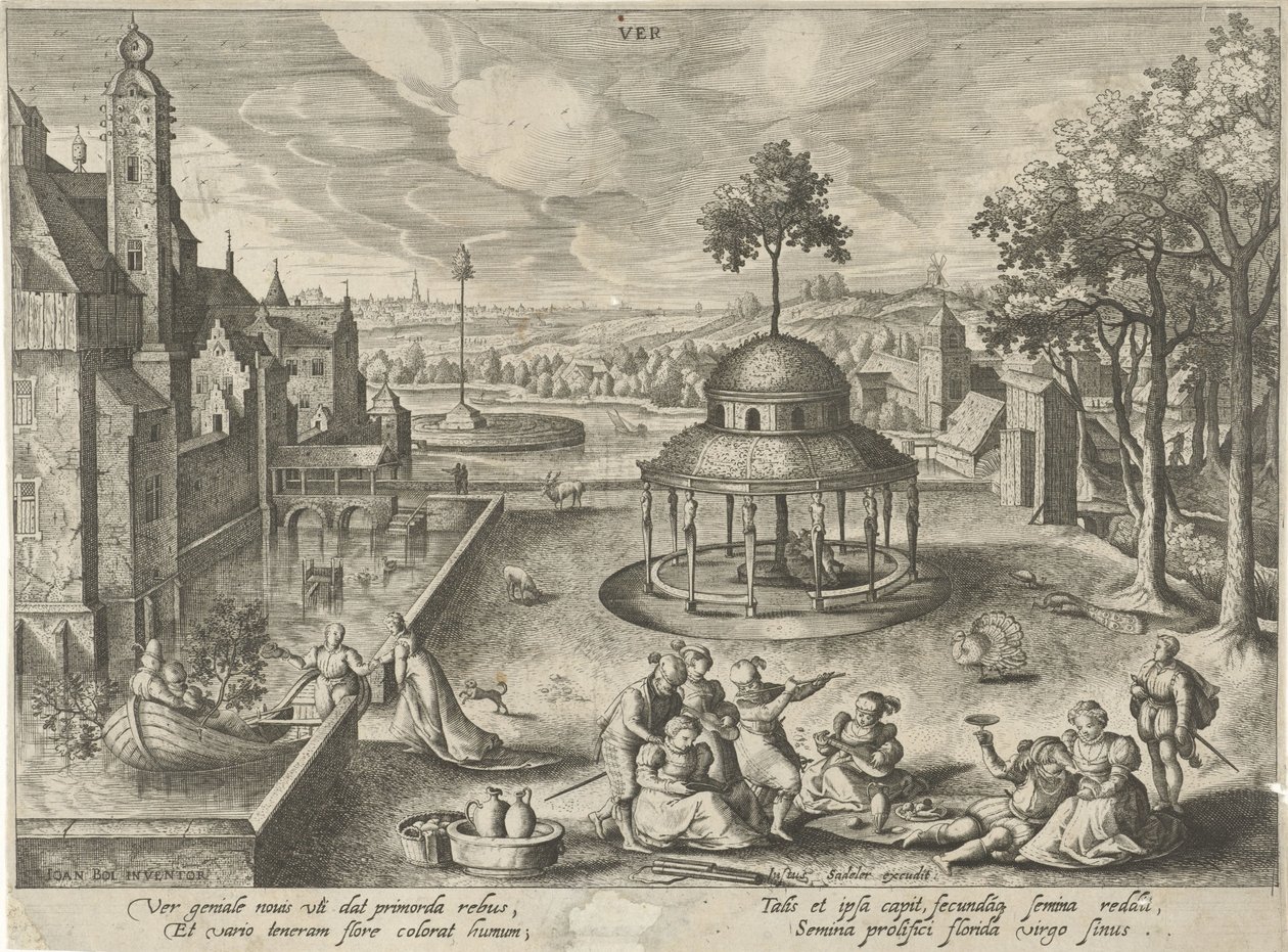 Wiosna Ver (tytuł na obiekcie) Cztery pory roku (tytuł serii) autorstwa Hendrick van Schoel