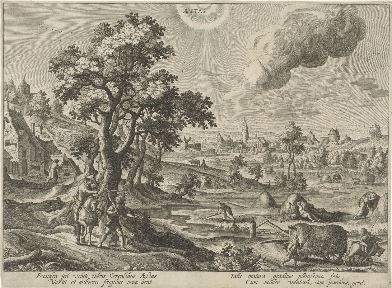 Lato Aesty (tytuł na obiekcie) Cztery pory roku (tytuł serii) autorstwa Hendrick van Schoel