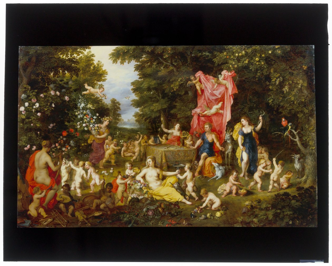Alegoria pięciu zmysłów autorstwa Hendrick van and Brueghel Jan (1568 1625) Balen