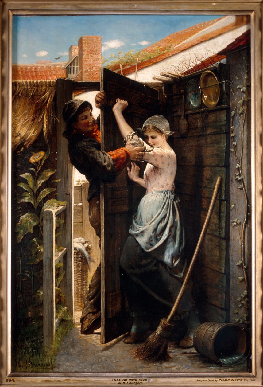 „Żeglarz z krabem”, 1874 autorstwa Hendricus Jacobus Burgers