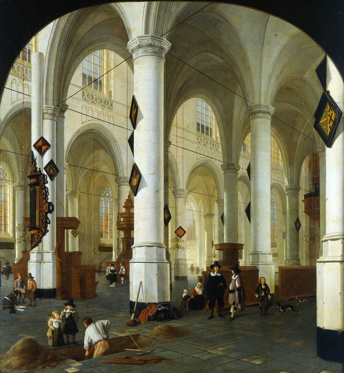 Делфт поли дахь Оуде Керкийн дотоод засал autorstwa Hendrik Cornelisz. van Vliet