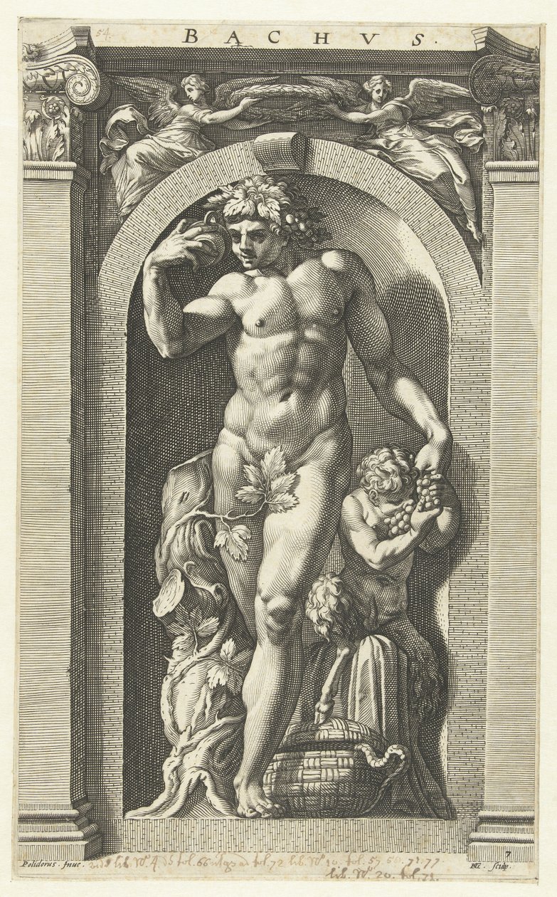 Bachus, 1592 autorstwa Hendrik Goltzius