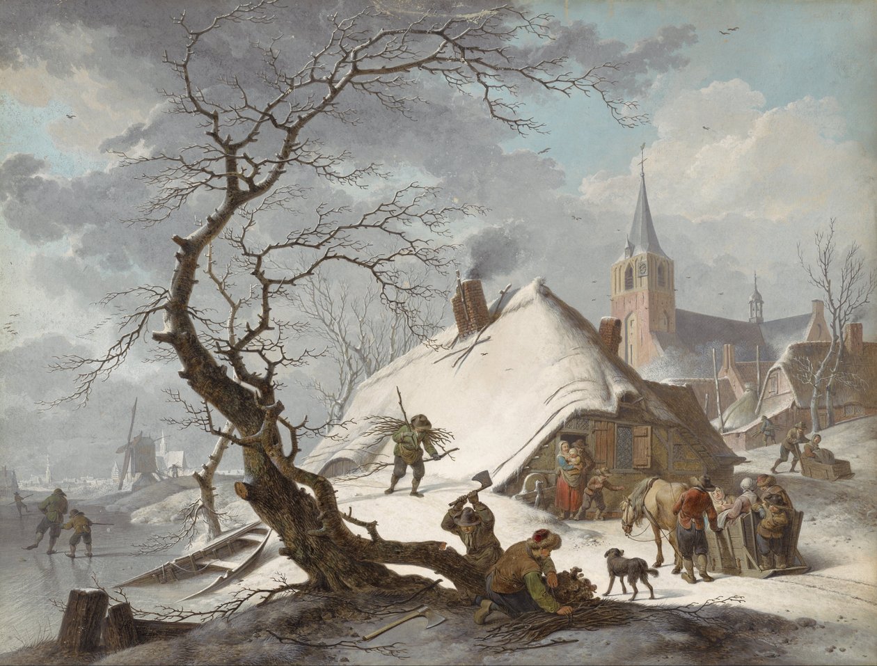 Zimowa scena autorstwa Hendrick de Meyer