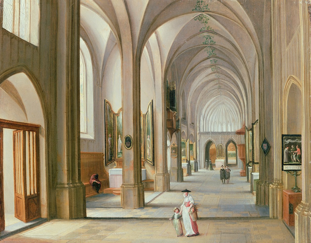 Wnętrze kościoła autorstwa Hendrik van Steenwyck