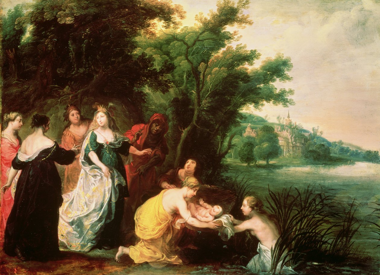 Faraono dukra atranda Mosespolį autorstwa Hendrik van the Elder Balen