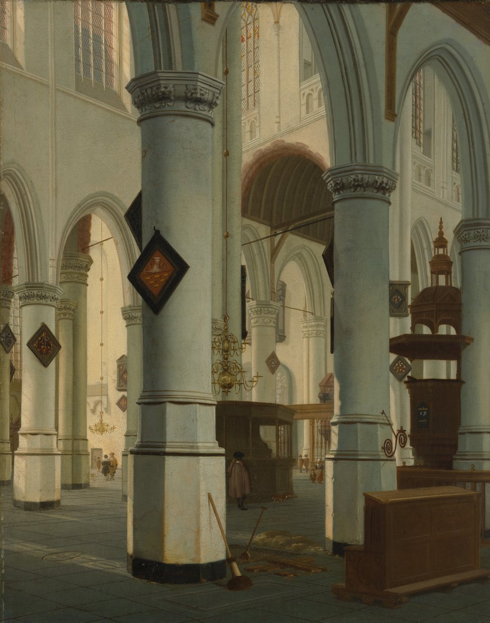 Wnętrze starego kościoła, Delft, 1660. autorstwa Hendrik Cornelisz. van Vliet